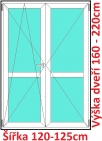 Dvoukdl balkonov dvee s pkou OS+O SOFT ka 120-125cm